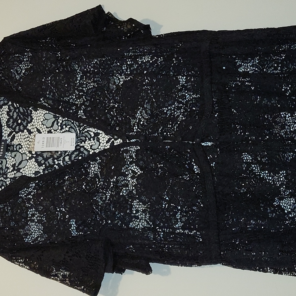 Torrid Black See-Through Dress size 2 (2x-18/20)
